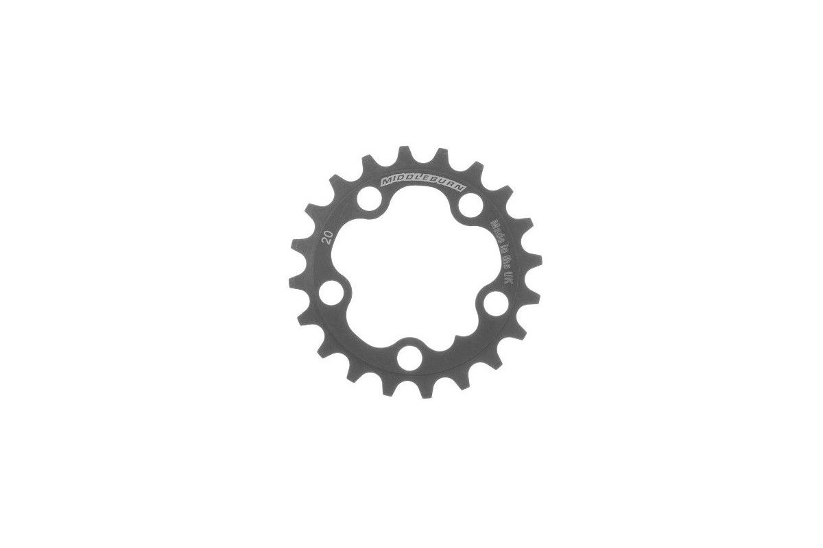 Middleburn 5-Arm Chainring, 22T. HardCoat grey