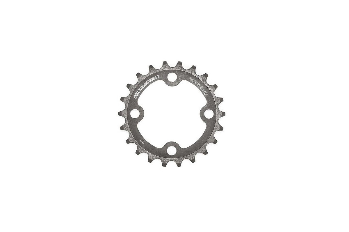 Middleburn 4-Arm Chainring, 26T. HardCoat grey