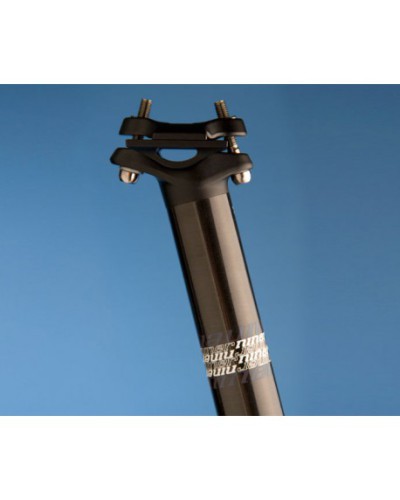 NINER Sattelstütze Carbon Komfort, schwarz, 30,9 mm, 370mm, Moondust graues Dekor