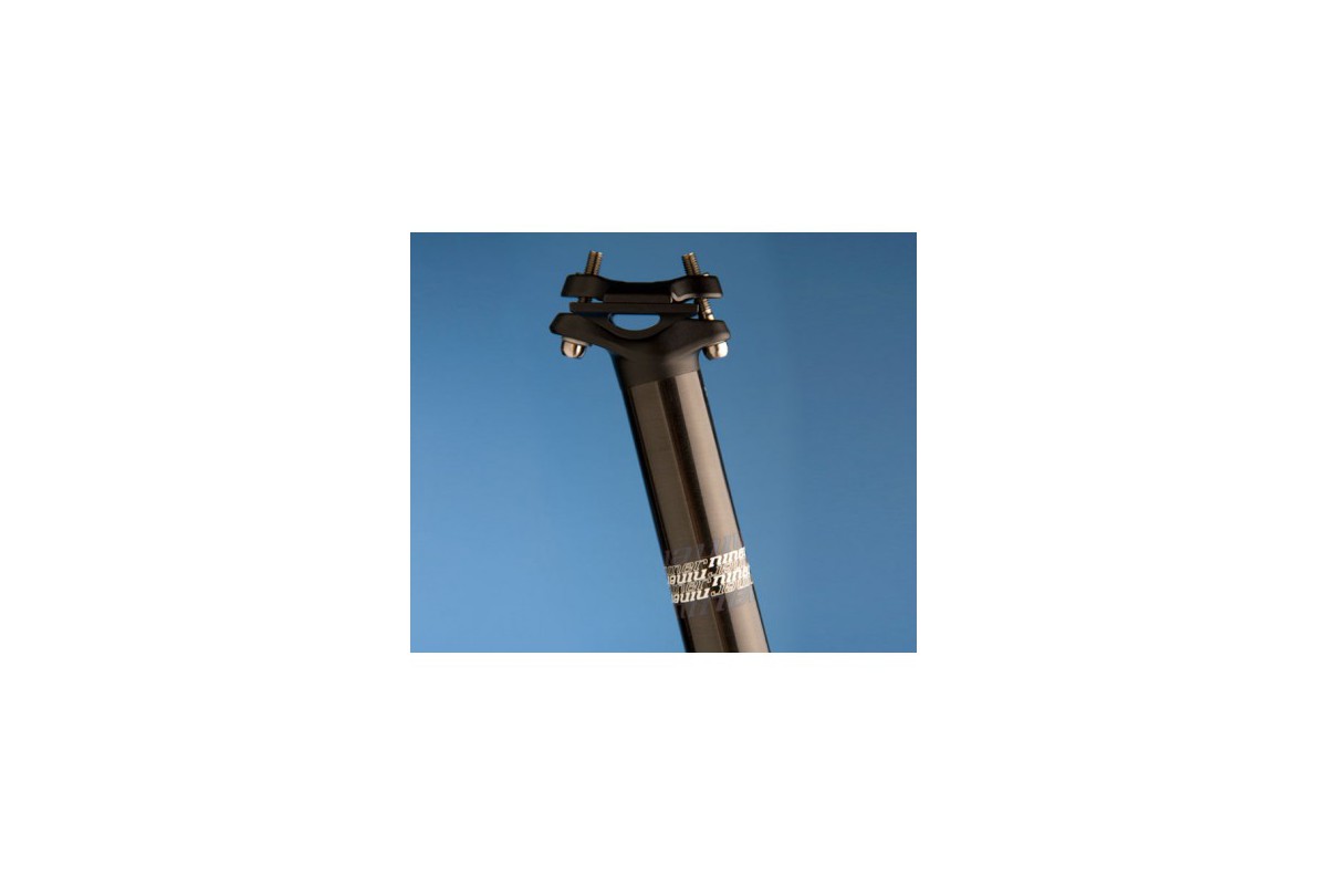 NINER Seatpost Carbon Comfort, black, 30,9 mm, 370mm, Moondust grey decals