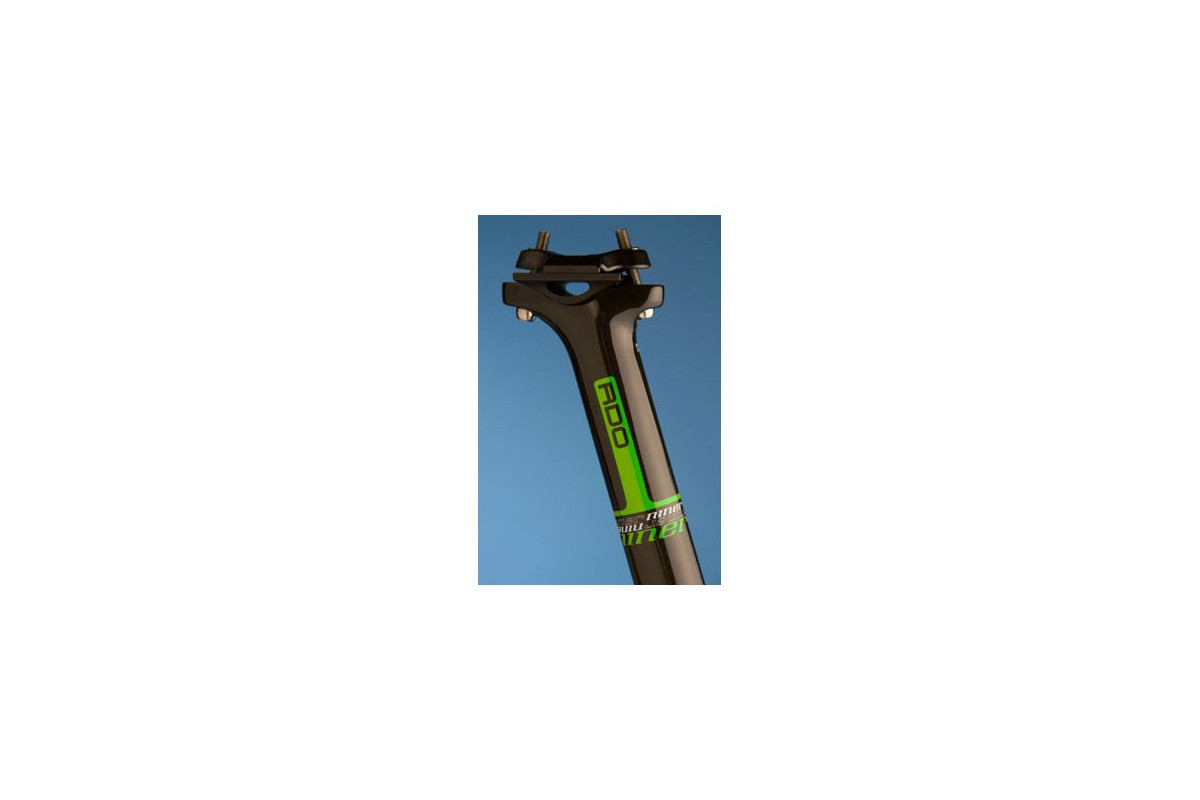 NINER Seatpost Carbon RDO Comfort, black, 27,2 mm, 400mm, green decals