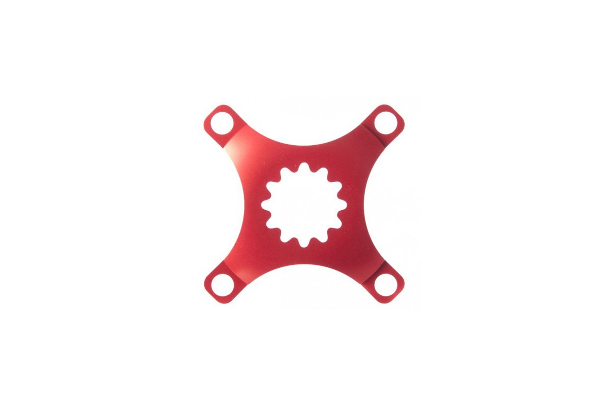 Middleburn 2-Speed Spider DUO, 4-Arm, without chainrings, red, 104/64 mm BCD