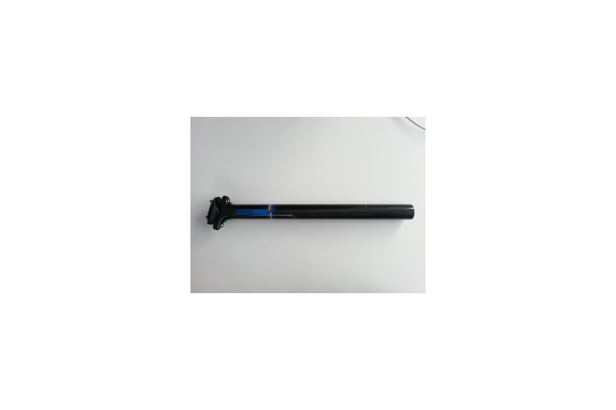 NINER Sattelstütze Carbon RDO Komfort, schwarz, 31,6 mm, 400 mm, Rally blaues Dekor
