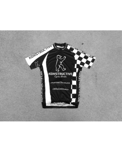 Konstructive Team Clothing, Mens Cycling Jersey, kurz, black and white style, Größe medium