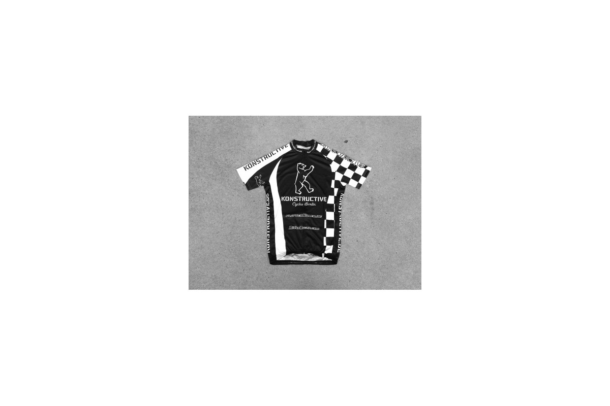 Konstructive Team Clothing, Womens Cycling Jersey, kurz, black and white style, Größe medium