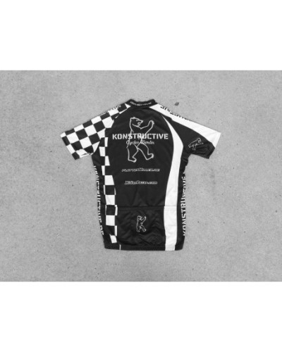 Konstructive Team Clothing, womens cycling jersey, short sleeved, black and white style, size medium