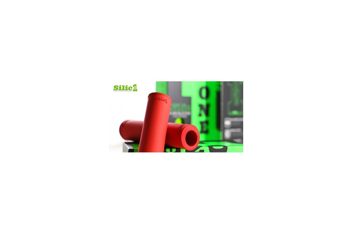 Silic1 Silicone Grips, smooth, red