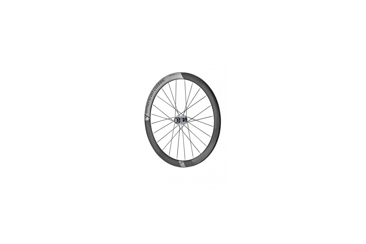 American Classic Carbon 46 Tubular Disc Road Wheels, stealth black