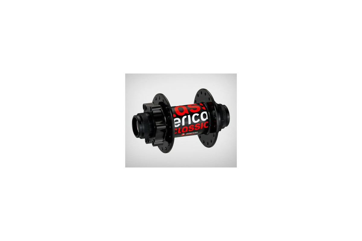 American Classic 20 mm MTB Disc Front Hub, 20 mm Thru-Axle, black, 32 Loch