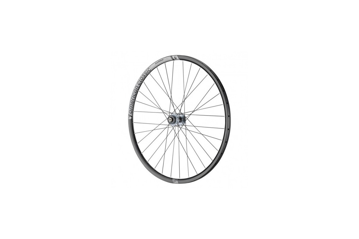 American Classic Aluminium Tubular Disc, 24mm breit - 700c, 135 mm Achse, AC Black Upercut Style, Shimano und Campagnolo