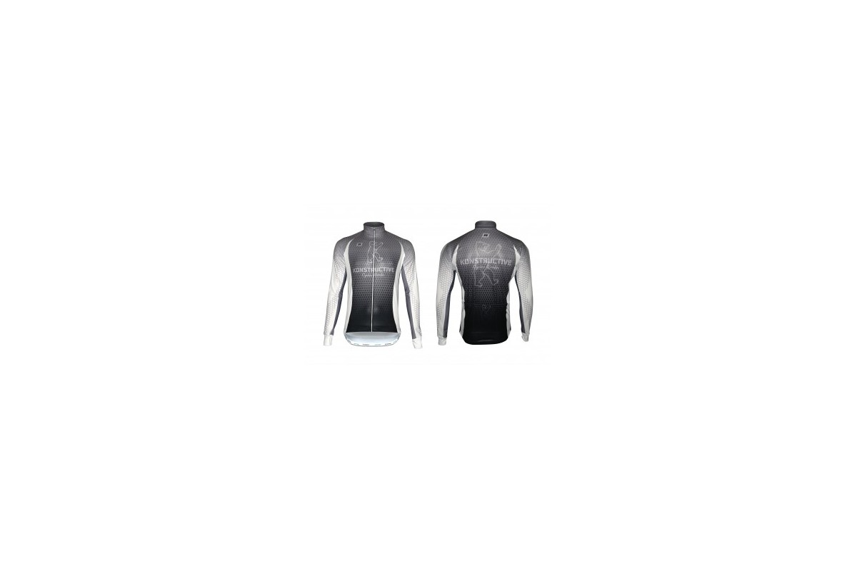 Konstructive Clothing, mens cycling jersey, long sleeved, "Team Nano Carbon" style, Größe / size small