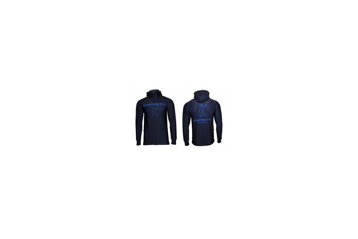Konstructive Clothing, mens Zip Up Hoodie "Logo" style, black, Größe / size small
