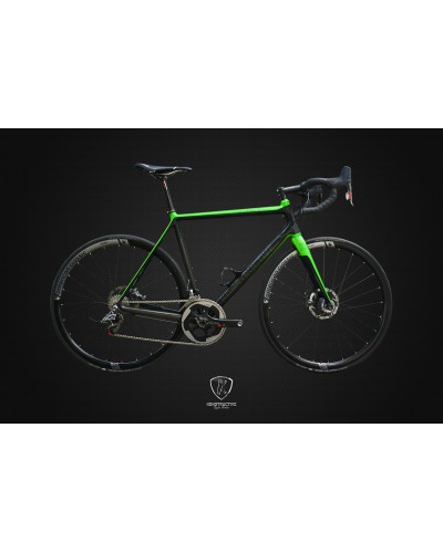 Konstructive RHODOLITE DBV Disc Road frame, pure carbon style