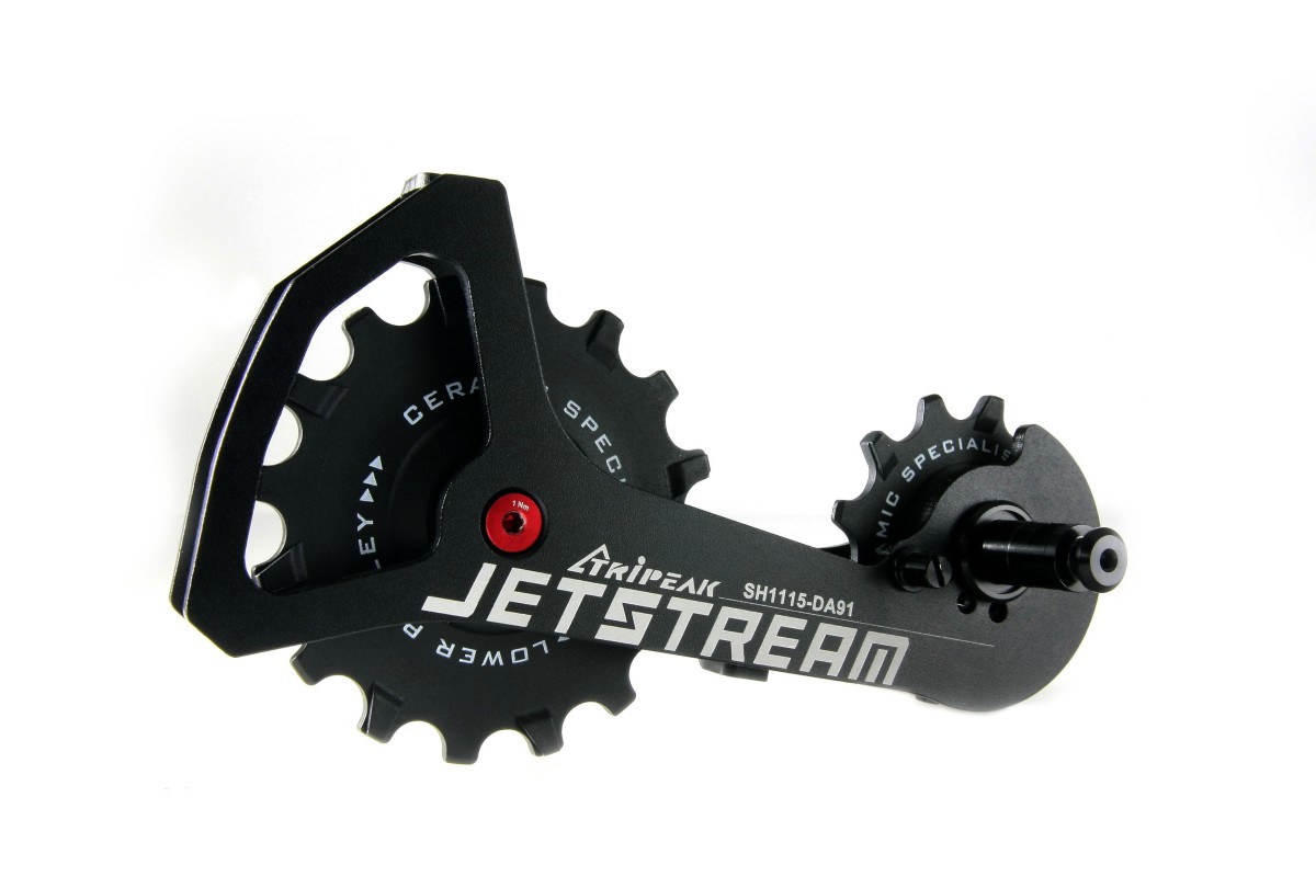 KONSTRUCTIVE "Jetstream"  für Shimano Dura Ace 91XX mit Alu-Käfig, 16 und 12er Schaltrollen mit Keramiklagern