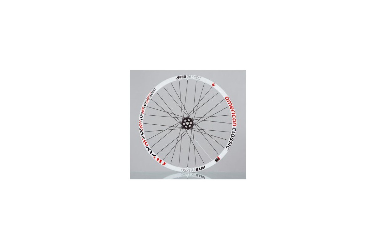 American Classic MTB 26 Felge, 32 L.,Tubeless, White Alphatype Style