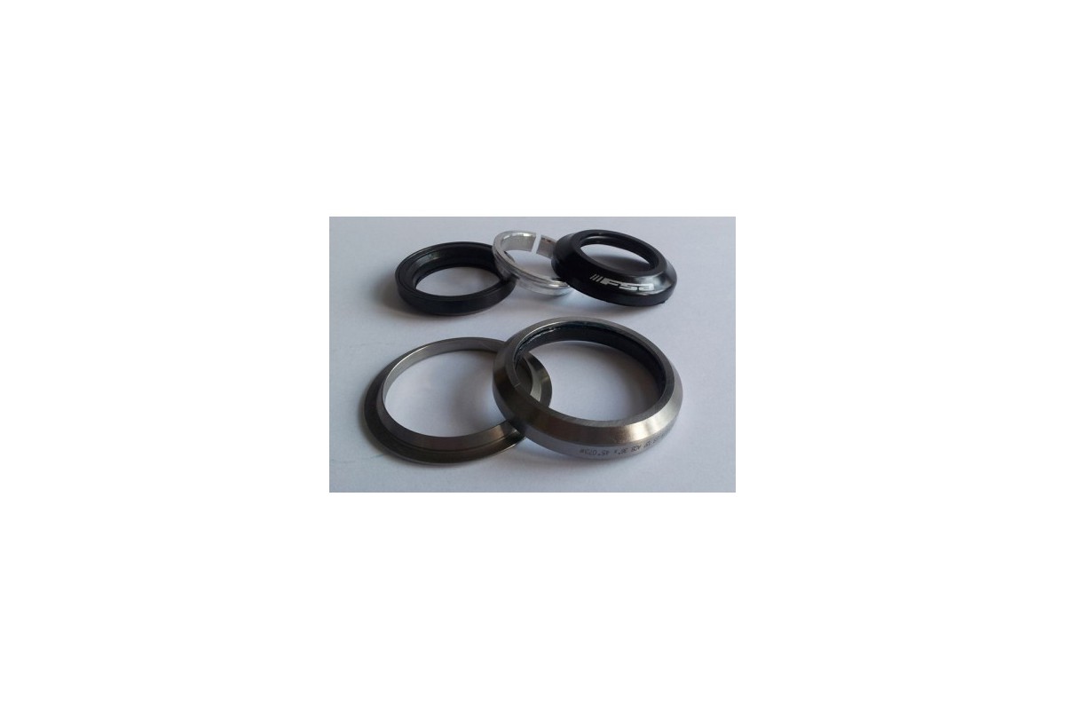 FSA Headset, IS42/28.6-IS52/40, fully integrated campy style, 1 1/8" - 1 1/2" tapered, black (fits NINER frames)