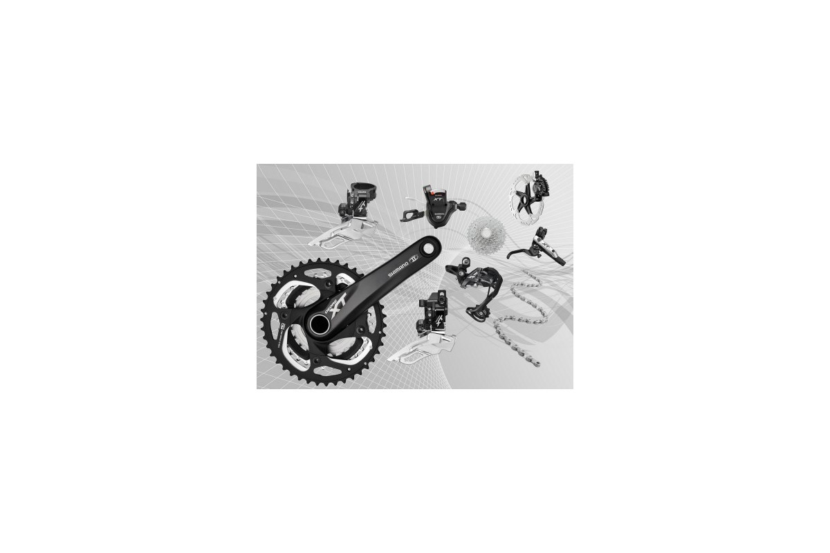 Gruppe Shimano XT 2x11, Bremsen, Antrieb, Schaltung